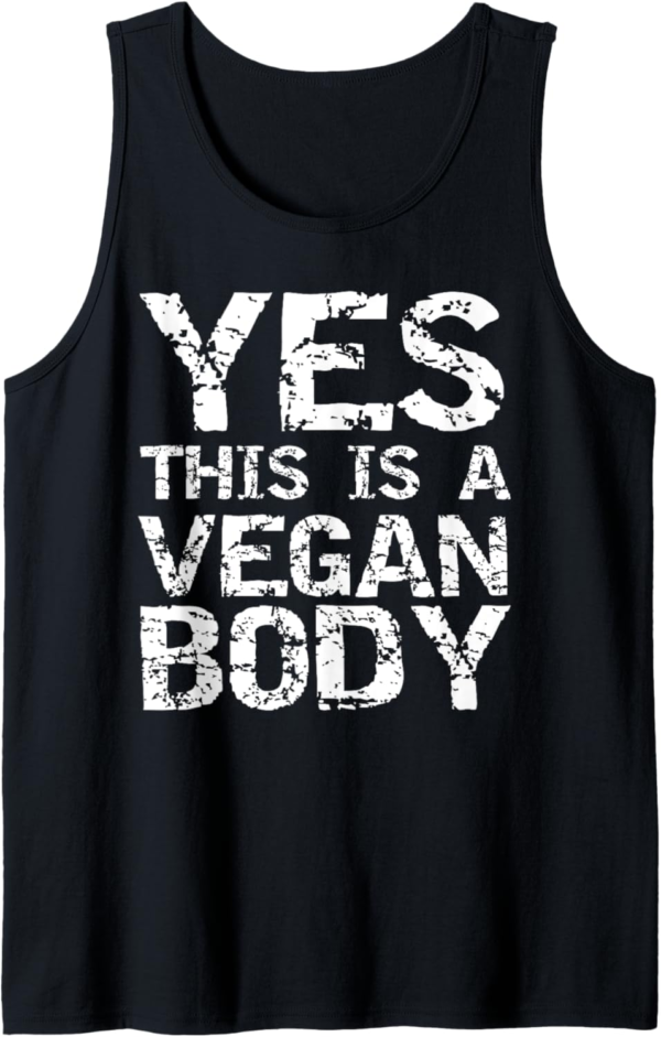 Funny Vegan Workout Gift Exercise Yes this is a Vegan Body T... - Image 2